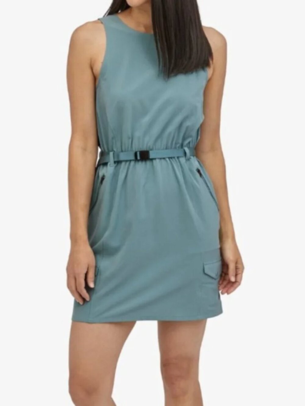 Patagonia Fleetwith Belted Activewear Dress, Sleeveless, Mini - Womens Medium